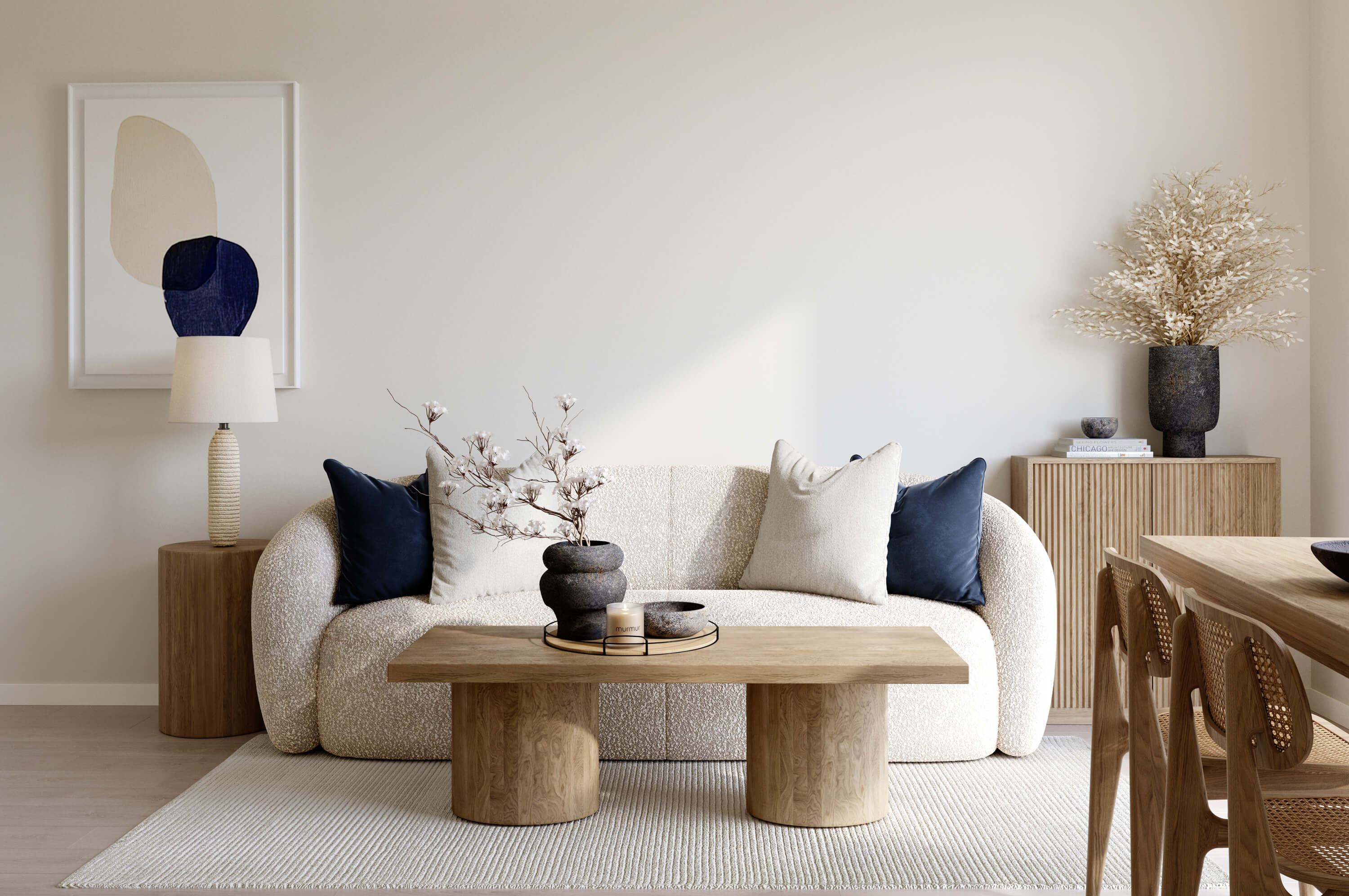 Hero slika sobe sa nameštajem nakon virtuelnog staginga